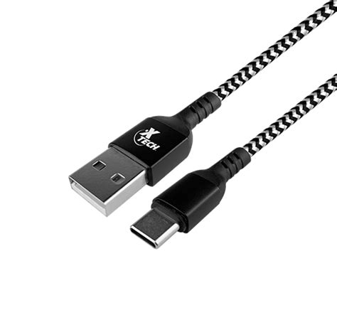 Cable De Datos Xtech Usb A Macho Usb C Macho Metros Negro Blanco