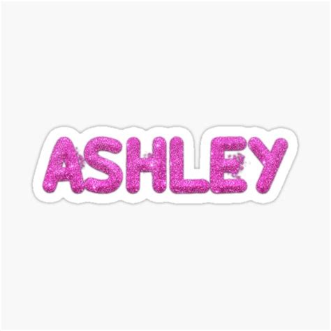 "Ashley Name Pink Glitter " Sticker for Sale by AhmedZakiFouda | Redbubble