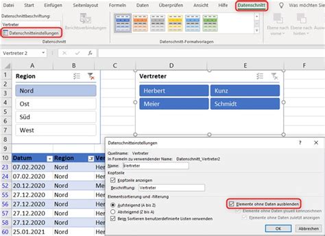 Excel Filtern Mit Datenschnitten PCS Campus