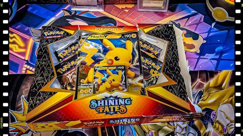 Shining Fates Pikachu V Collection Box Pulled Some Fire And Shinys