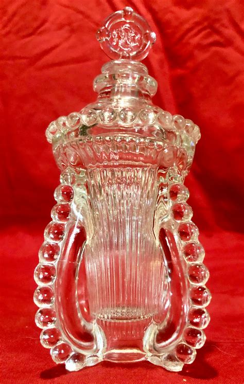 Vintage Hobnail Clear Glass Perfume Bottlescent Bottle