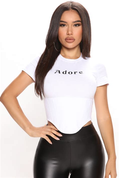 Adore Me Corset Top White Fashion Nova Screens Tops And Bottoms Fashion Nova