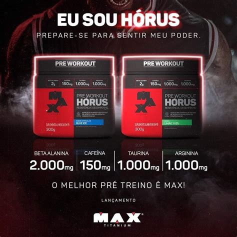 Horus Pr Treino G Max Titanium Beta Alanina Arginina Frete Gr Tis