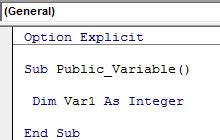 Vba Public Variables How To Declare Public Variables In Vba Examples