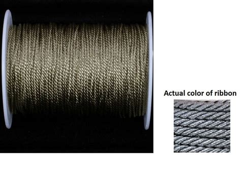 The Ribbon People Pewter Gray Metalized Braided Cording Craft Ribbon