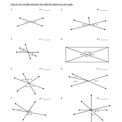 30++ Vertical Angles Worksheet – Worksheets Decoomo