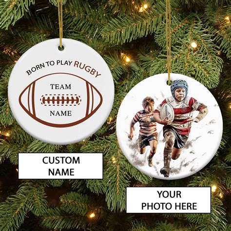 Personalized Rugby Player Ornament T For Christmas Rugby Lover Team