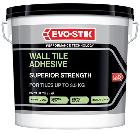 Evo Stik Superior Strength Ready Mixed Wall Tile Adhesive White 10 L Departments Diy At Bandq