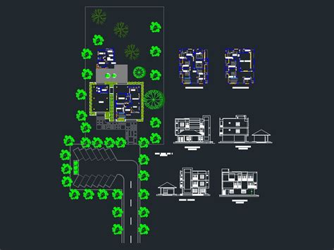 housing farm  autocad cad   kb bibliocad