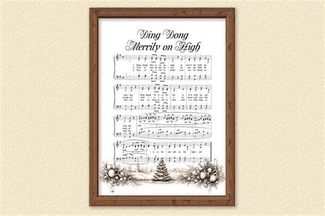 Vintage Christmas Carol Sheet Music Printable Wall Art