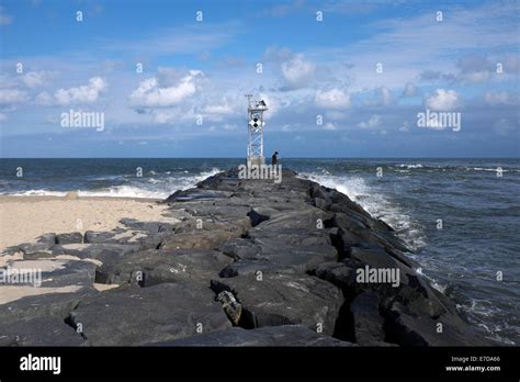 Rock Jetty At The Inlet Of Ocean City Maryland Stock Photo Alamy