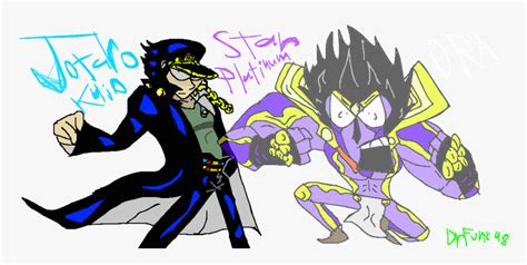 jotaro kujo drawing fan art jotaro  star platinum hd png