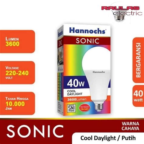 Jual Led A Bulb Hannochs SONIC 40 Watt Lampu Led Hannochs Sonic 40