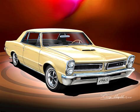 1964 1965 Pontiac Gto Car Art Print Poster By Danny Whitfield