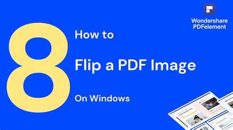 How To Flip A Pdf Image On Windows Pdfelement Youtube