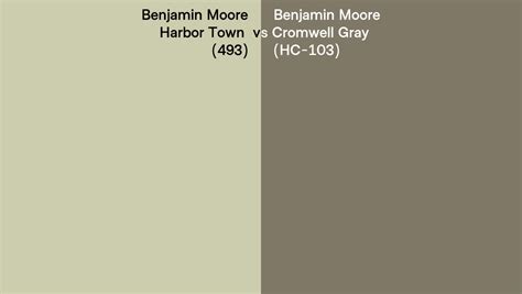 Benjamin Moore Harbor Town Vs Cromwell Gray Side By Side Comparison