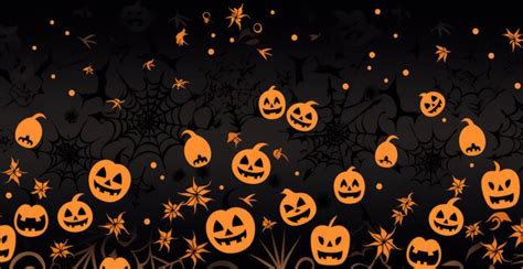 Premium Photo | Halloween pattern black and orange background