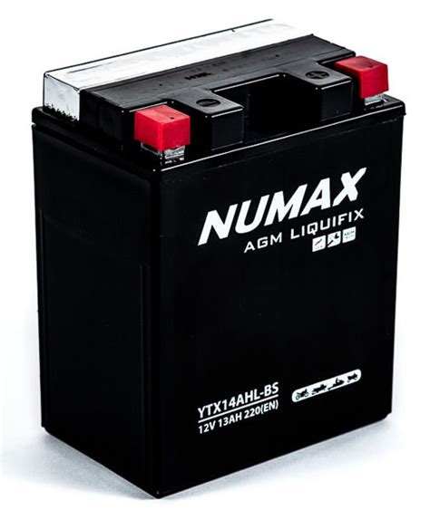 Batterie Moto Numax Premium Agm Ytx Ahl Bs V Ah A