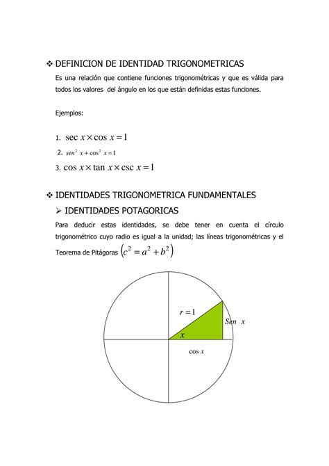 SOLUTION Identidades Trigonometricas Studypool