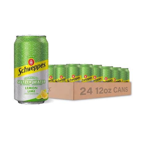 Schweppes Lemon Lime Sparkling Seltzer Water Oz Cans Refreshing