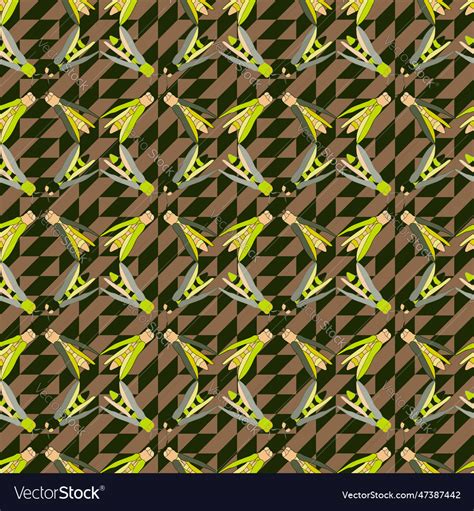 Insects Seamless Pattern Royalty Free Vector Image