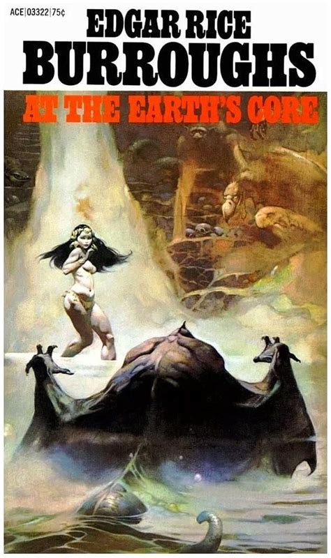 At The Earth S Core By Edgar Rice Burroughs Book Cover Frank