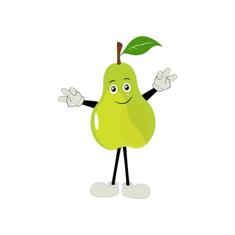 Premium Vector Pear Fruit Cartoon Cute Vector Set Of Pear Fruit