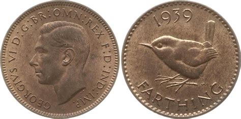 Großbritannien Farthing 1939 George VI 1936 1952 AU MA Shops