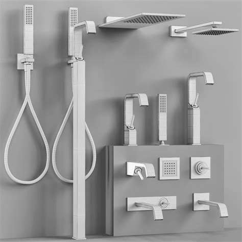 Gessi Rettangolo Xl Bathroom Faucet Set 3D Model For VRay Corona