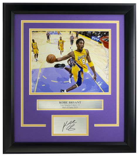 Kobe Bryant Lakers 14x18 Custom Framed Photo Display Pristine Auction