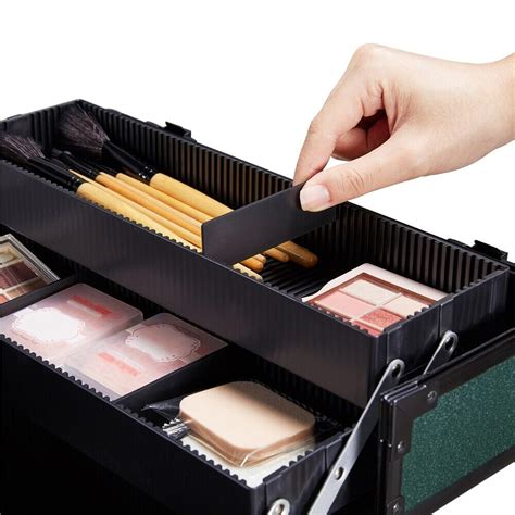 Professional Rolling Makeup Train Case Cosmetic Trolley Makeup Storage ...