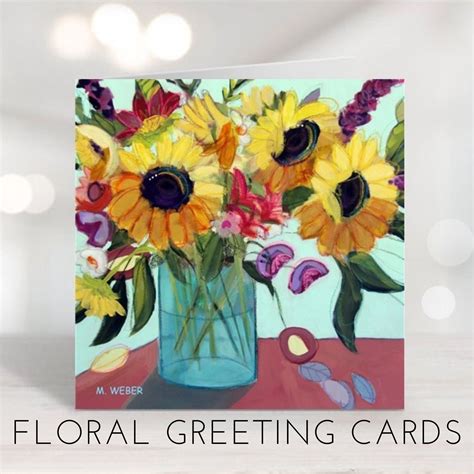 SUNFLOWER GREETING CARDS Birthday Cards Christmas Cards Holiday Cards Everyday Colorful Cards ...