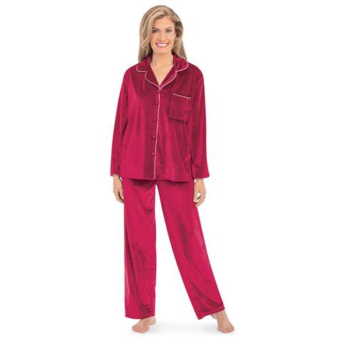 Comfy Soft Velveteen 2 Piece Pajama Set Collections Etc