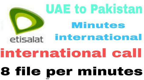 Etisalat Gb Data Package And Fils Per Minutes International Call