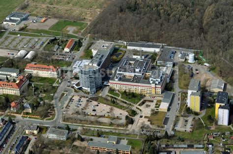 Chemnitz von oben Gebäudekomplex des Krankenhauses Klinikum Chemnitz