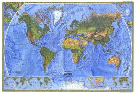 Detailed Physical Map Of The World Detailed Physical World Map Images