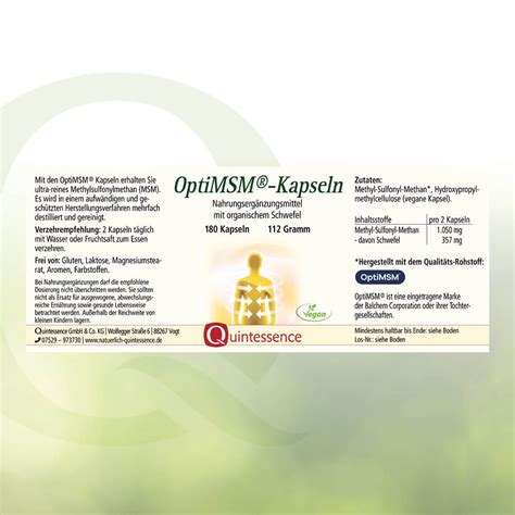 Optimsm R Kapseln Von Quintessence G Shop Apotheke