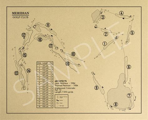 Meridian Golf Club Outline (Print) – GolfBlueprints