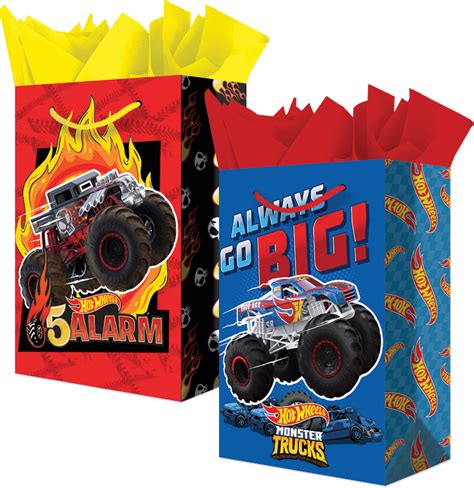 L Bolsa Para Regalo Mediana Hot Wheels Monster Granmark