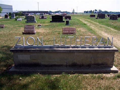 Zion Lutheran Church Cemetery In Napoleon Ohio Find A Grave Cemetery