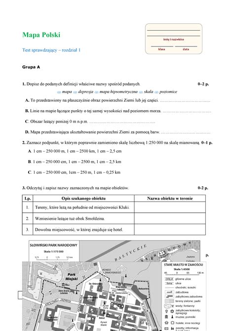 Geografia Klasa Dzial Mapa Polski Test Sprawdzaj Cy Rozdzia