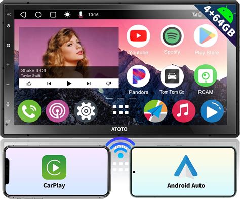 Atoto A Pf Autoradio Din Android Dab Radio Wireless Carplay E