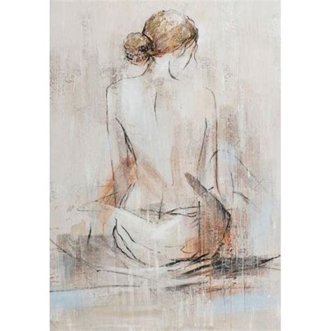 Tableau De Femme Assise Nue De Dos Multicolore Pier Import La Redoute