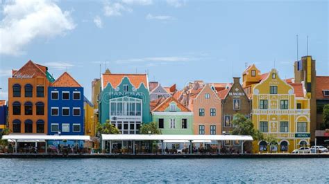 Willemstad Curacao Colorful Buildings Around Willemstad Punda And