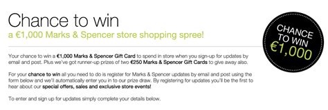 Win a €1,000 Marks & Spencer Gift Card