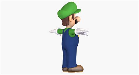 Luigi Super Mario Character 3d Model 59 C4d Fbx Obj Free3d