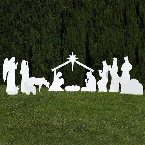 Silhouette Outdoor Nativity Set - Full Scene | Outdoor Nativity Store