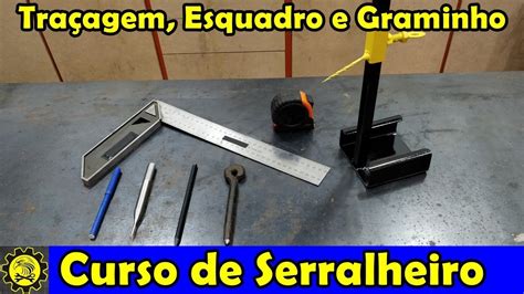 Curso de Serralheiro 03 Traçagem e Como Utilizar Esquadro Facilmente