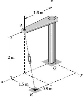 The Turnbuckle Is Tightened Until The Tension In Cable AB Is 1 2 KN