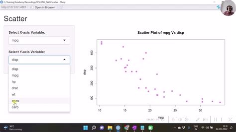 Interactive Scatter Plot With Shiny R Youtube